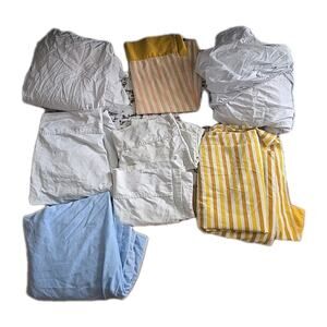 Lot of 7 Vtg Assorted Flawed Project Sheet Fabric Quilting Craft Ephemera